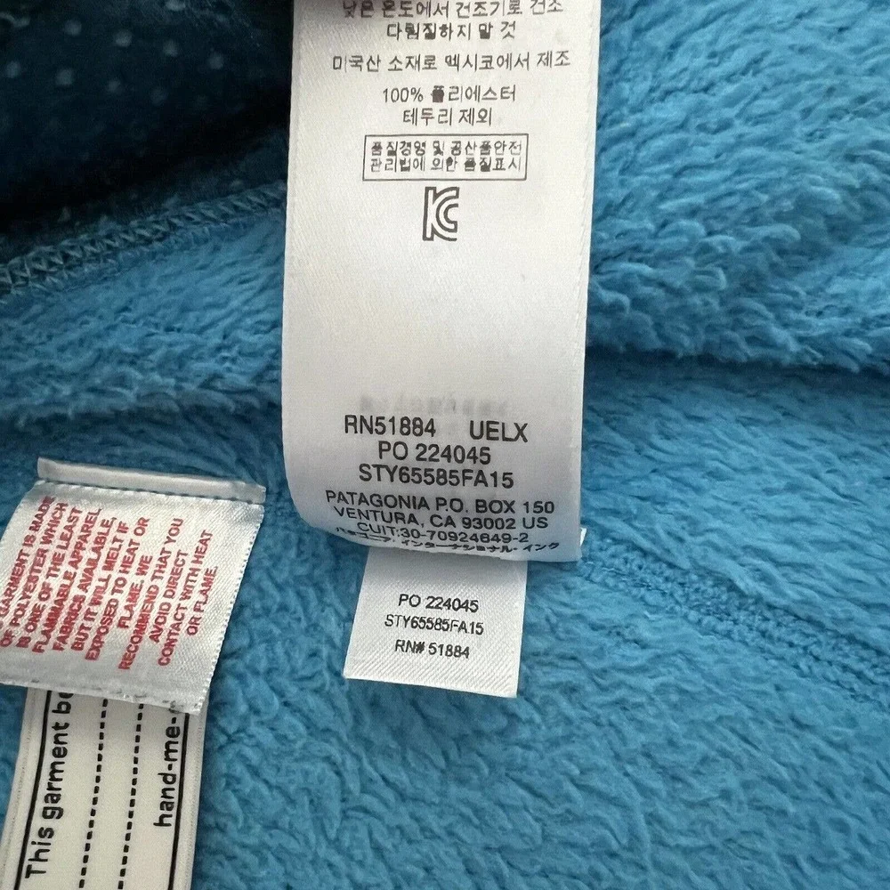 Patagonia Girl Ultramarine Electron Blue X-Dye Retool Snap T Fleece Jacket XXL